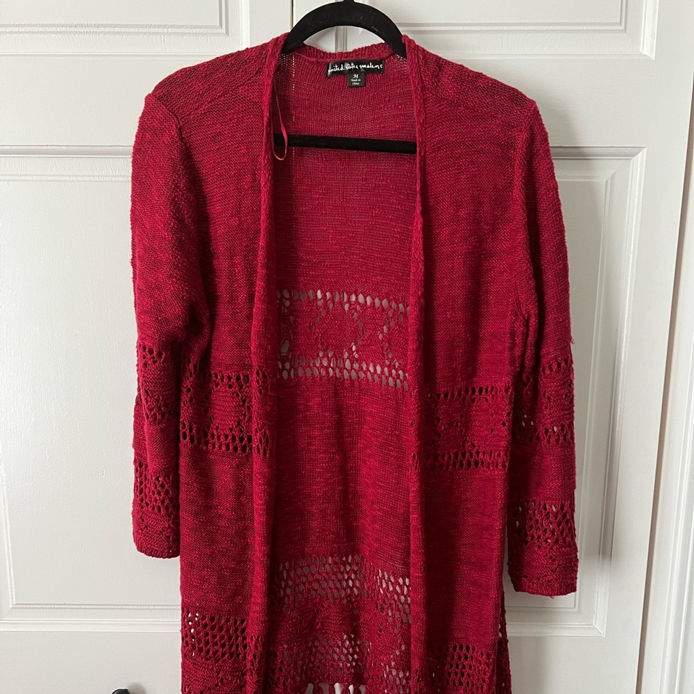 EUC open fringe cardigan